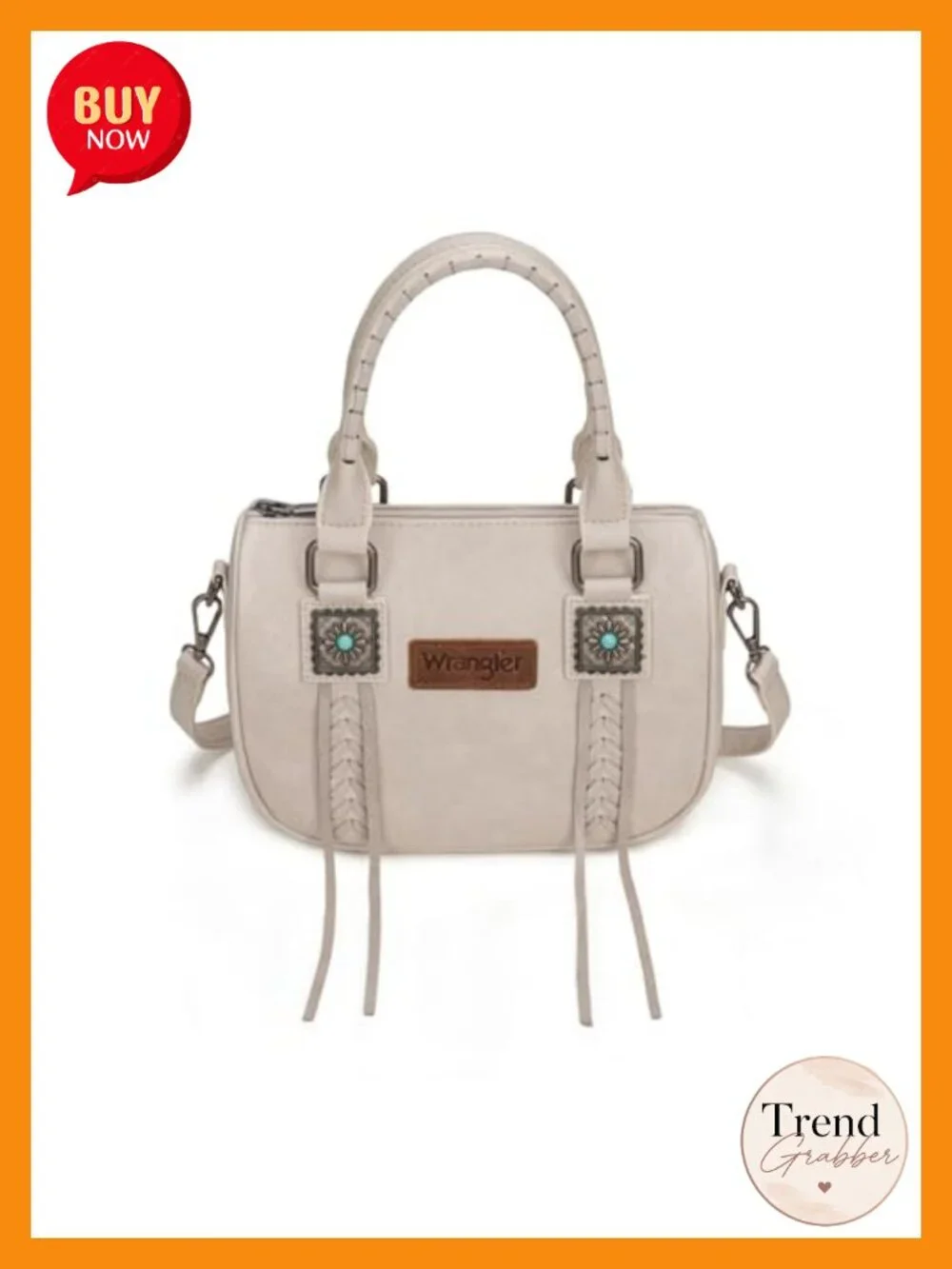 Faux Leather Fringe Crossbody Satchel Purse with Detachable Strap
